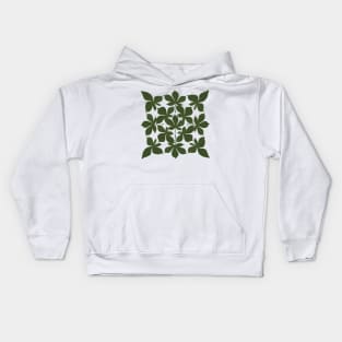 Green chestnut leaves. Kids Hoodie